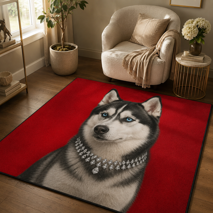 Custom Photo Dog Area Rug | Gift For Dog Lovers