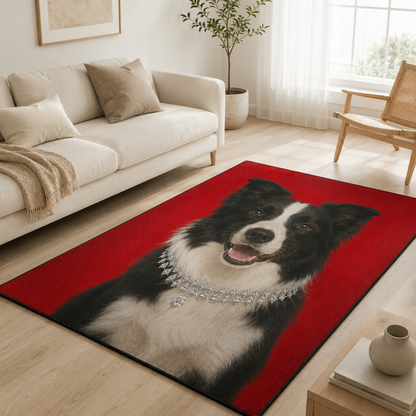Custom Photo Dog Area Rug | Gift For Dog Lovers