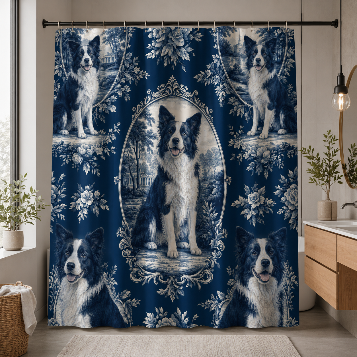 Custom Photo Dog Shower Curtain | Gift For Dog Lovers
