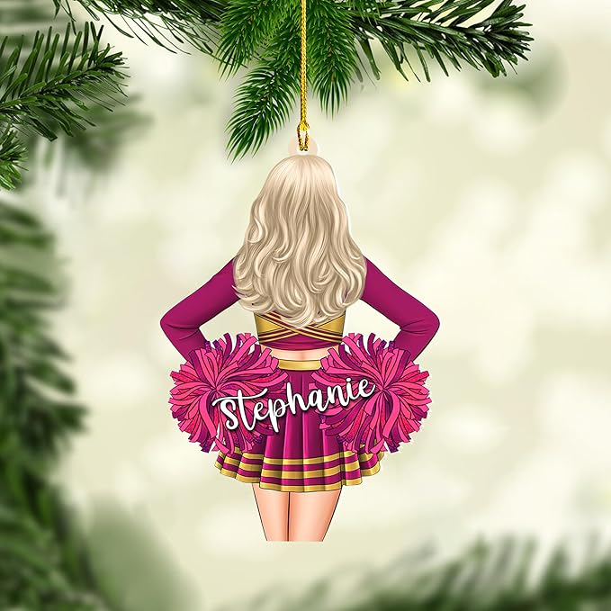 Custom Cheerleaders Cheerleading Style 01 Christmas Ornament