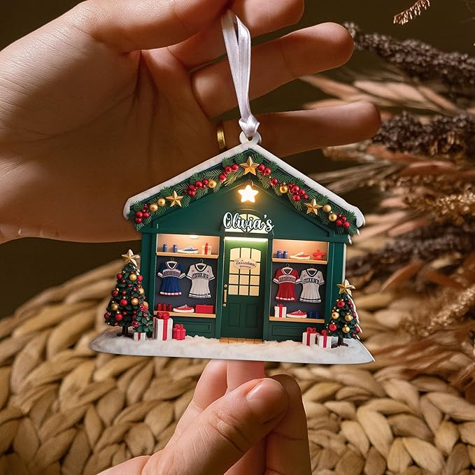 Custom Cheerleaders House Christmas Ornament