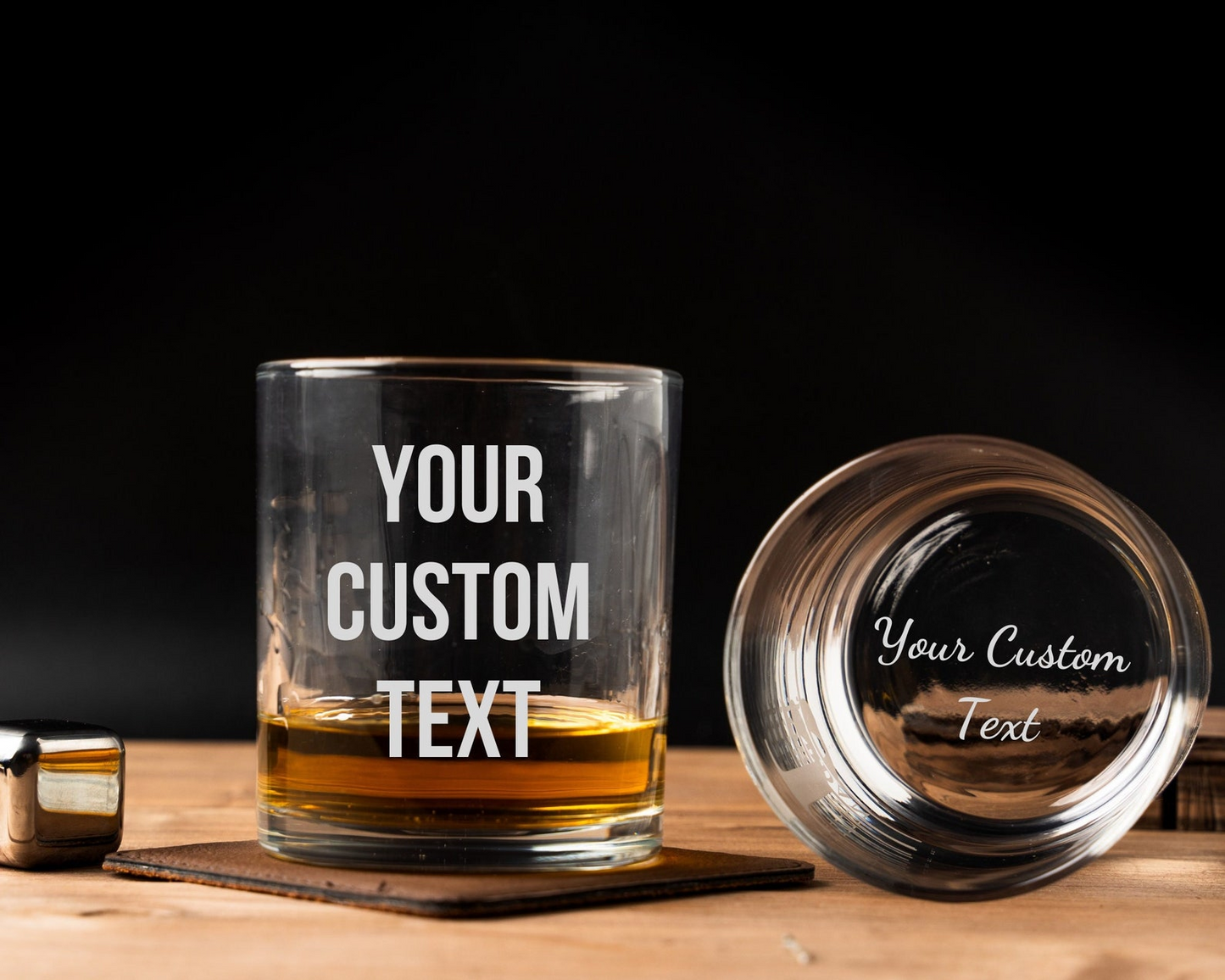 Engraved Personalized Whiskey Glass 11 oz Custom
