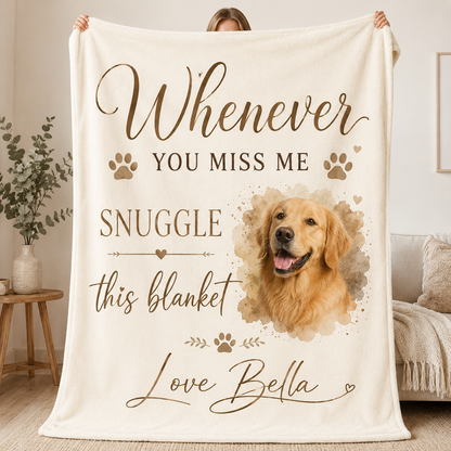 Custom Photo Dog Memories Blanket | Personalized Dog Lovers Gifts | Gift For Dog Lovers TOM99