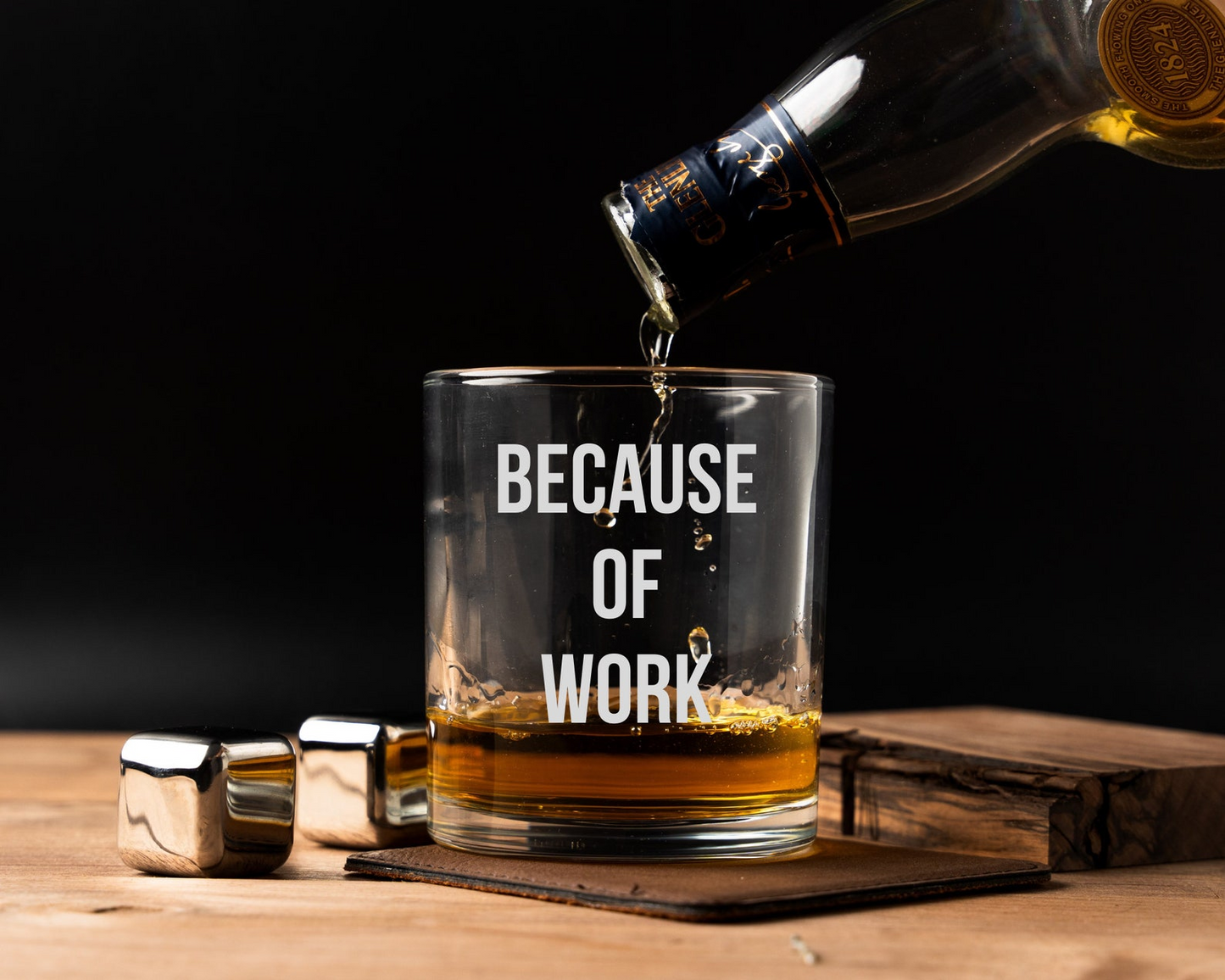 Engraved Personalized Whiskey Glass 11 oz Custom