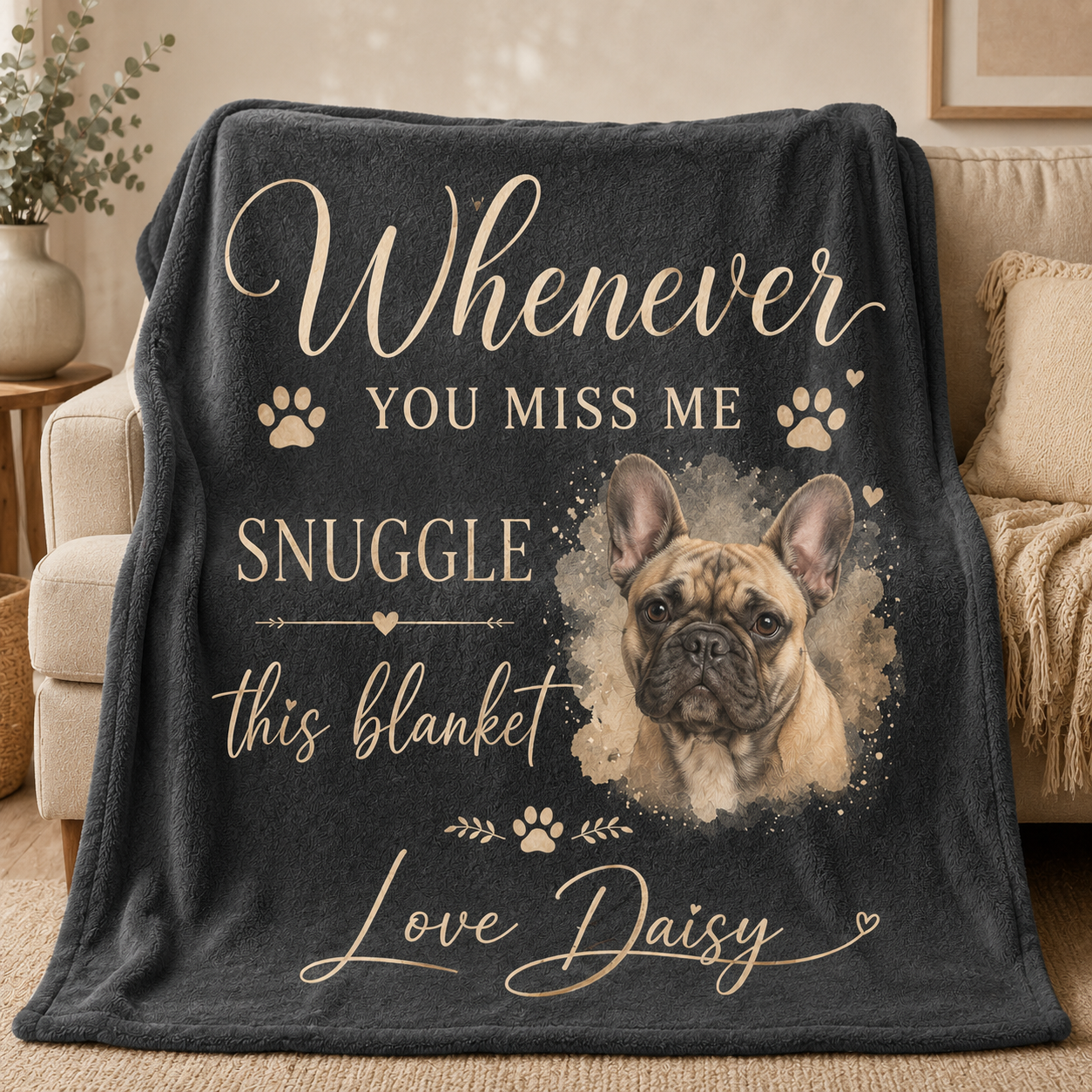 Custom Photo Dog Memories Blanket | Personalized Dog Lovers Gifts | Gift For Dog Lovers TOM99