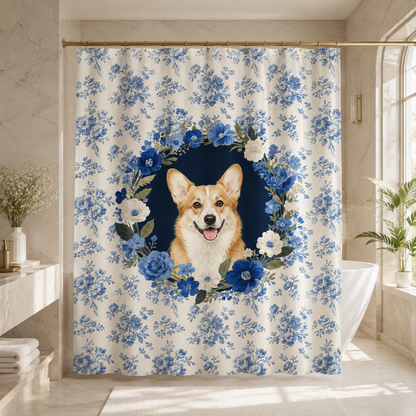 Custom Photo Dog Shower Curtain | Gift For Dog Lovers
