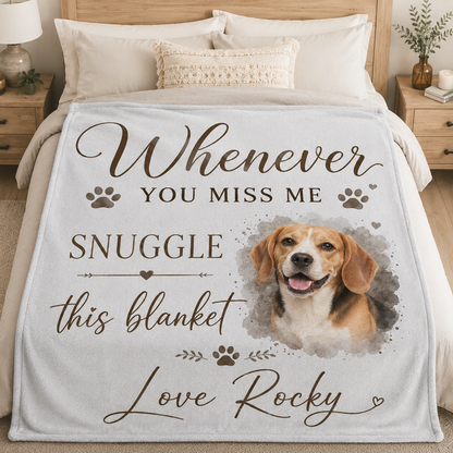 Custom Photo Dog Memories Blanket | Personalized Dog Lovers Gifts | Gift For Dog Lovers TOM99