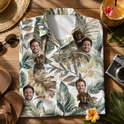 Custom Photo Dog Hawaiian Shirt, Personalized Hawaiian Shirt, Dog Lover Vacation Gift For Dog