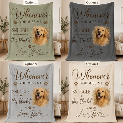 Custom Photo Dog Memories Blanket | Personalized Dog Lovers Gifts | Gift For Dog Lovers TOM99