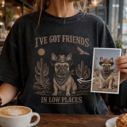 Custom Photo Dog Unisex Wash T-Shirt, Personalized Pet Lover Gift | Gift For Dog Lovers