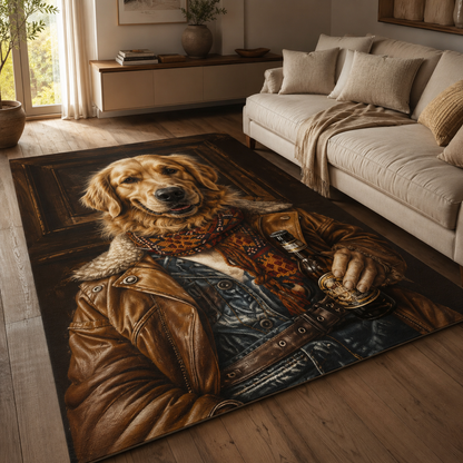 Custom Photo Colorful Dog Area Rug | Gift For Dog Lovers