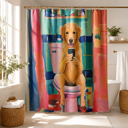Custom Photo Dog Shower Curtain | Gift For Dog Lovers