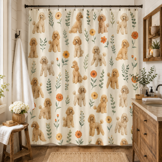 Custom Photo Dog Shower Curtain | Gift For Dog Lovers
