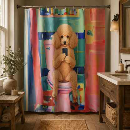 Custom Photo Dog Shower Curtain | Gift For Dog Lovers