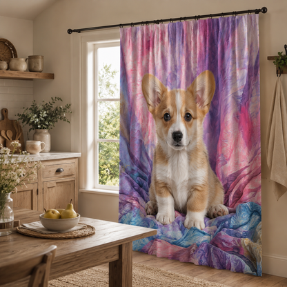Custom Photo Dog Window Curtain | Gift For Dog Lover