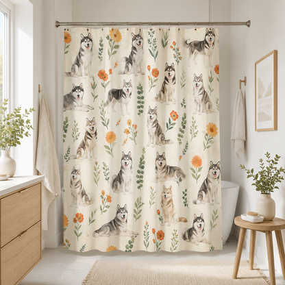 Custom Photo Dog Shower Curtain | Gift For Dog Lovers