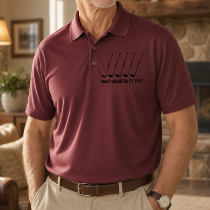 Custom Photo Best Grand By Par Lover Polo Shirt, Personalized Polo Shirt For Husband Dad Grandfather TOM99