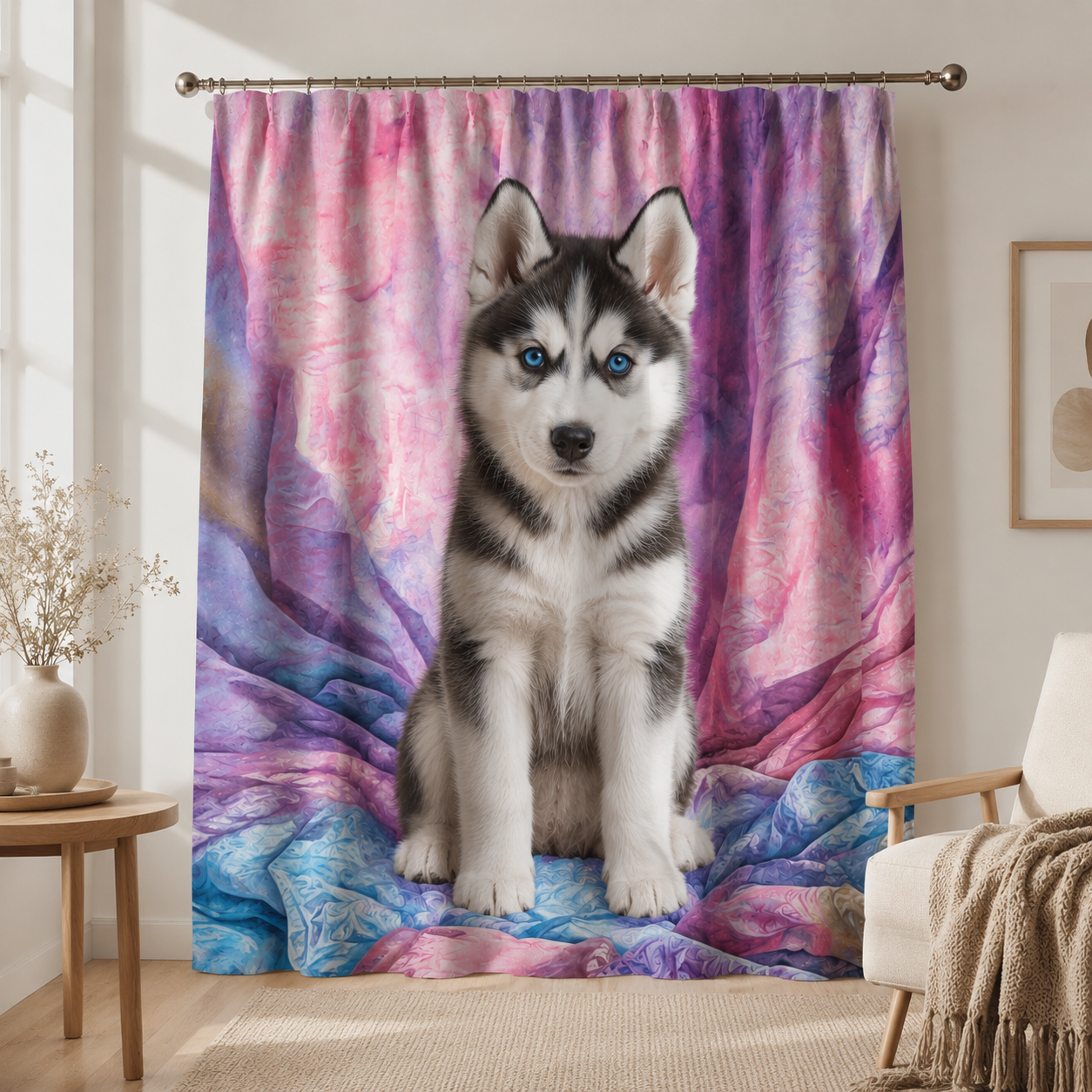 Custom Photo Dog Window Curtain | Gift For Dog Lover