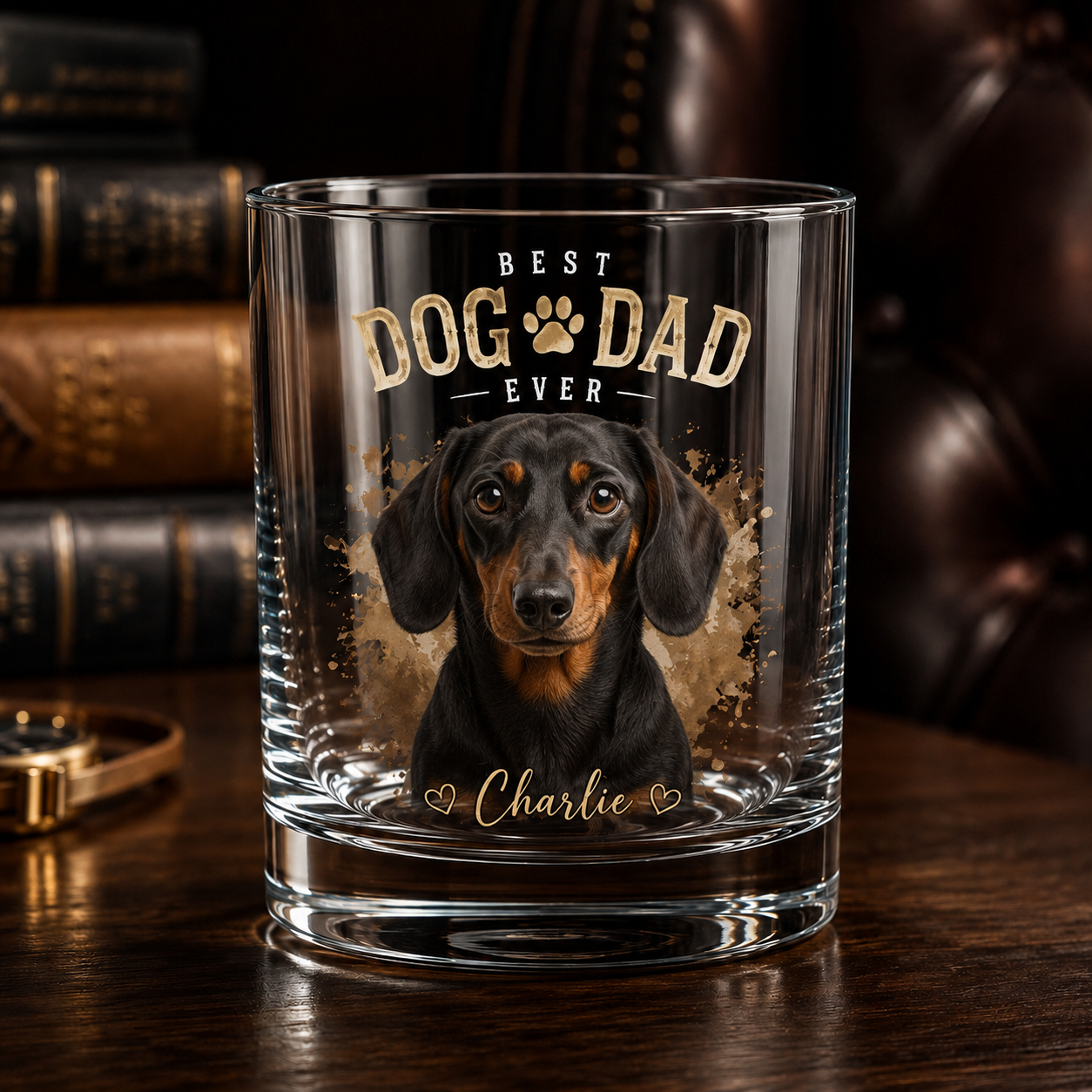 Custom Photo Best Dog Dad Whiskey Glass | Personalized Pet Photo Gifts | Gift For Dog Lovers | Father's Day Gifts