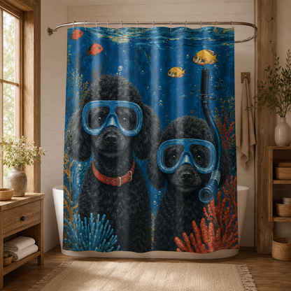 Custom Photo Dog Shower Curtain | Gift For Dog Lovers