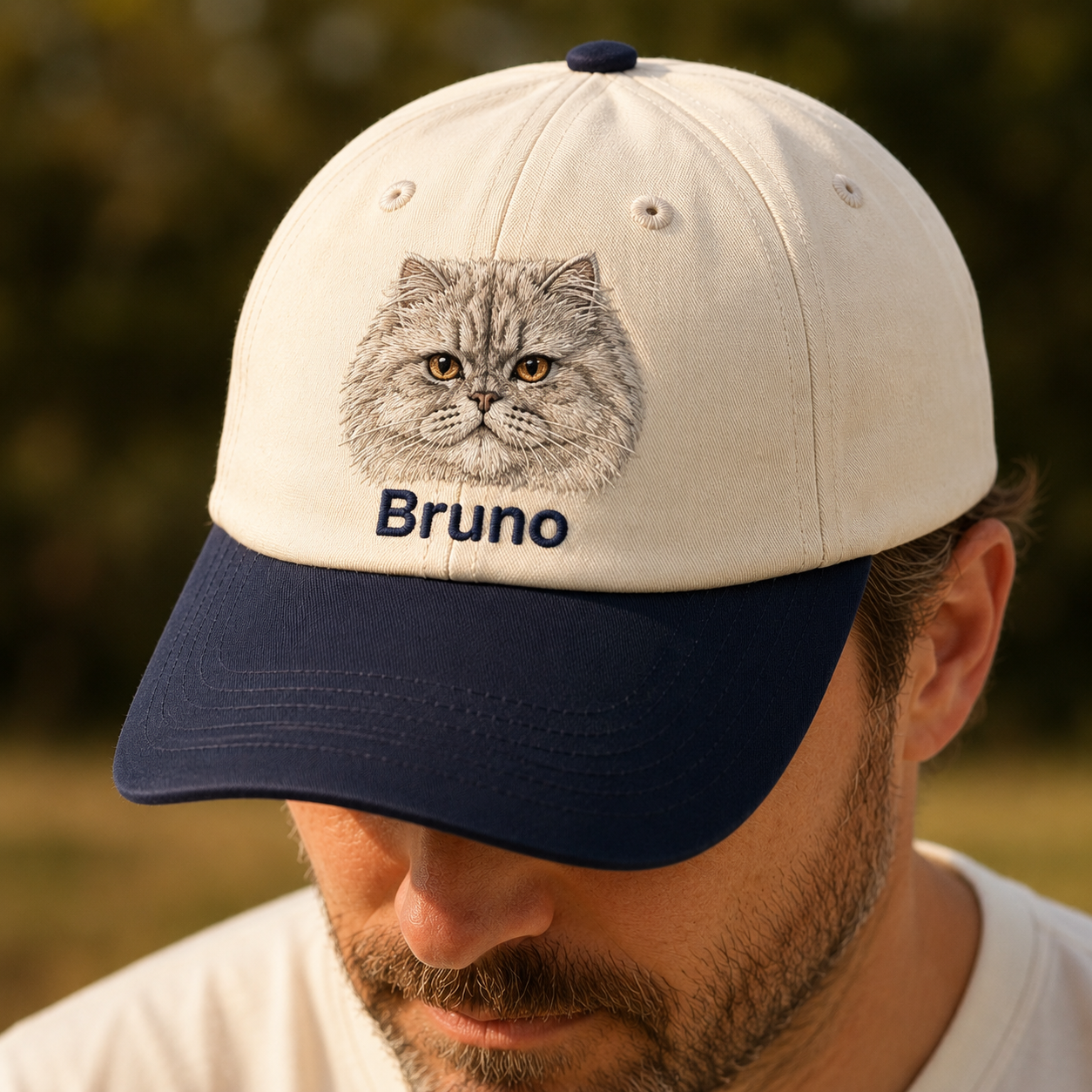 Custom Photo Cat Embroidered Hat | Gift For Cat Lovers Pa99