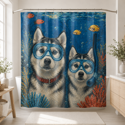 Custom Photo Dog Shower Curtain | Gift For Dog Lovers
