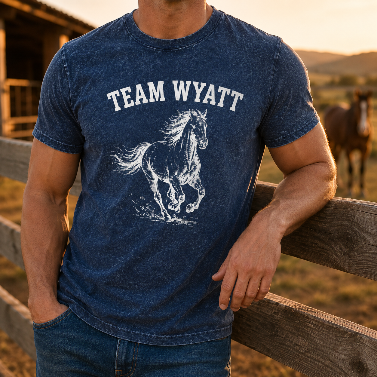 Custom Photo Horse Team Wash T-Shirt | Personalized Horse Lover Shirt | Gift For Horse Lovers TOM99