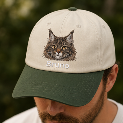Custom Photo Cat Embroidered Hat | Gift For Cat Lovers Pa99