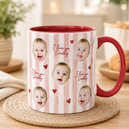 Custom Photo I Love You Dad, Personalized Mug Mug For Husband Dad Grandfather TOM99