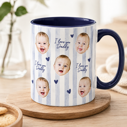 Custom Photo I Love You Dad, Personalized Mug Mug For Husband Dad Grandfather TOM99