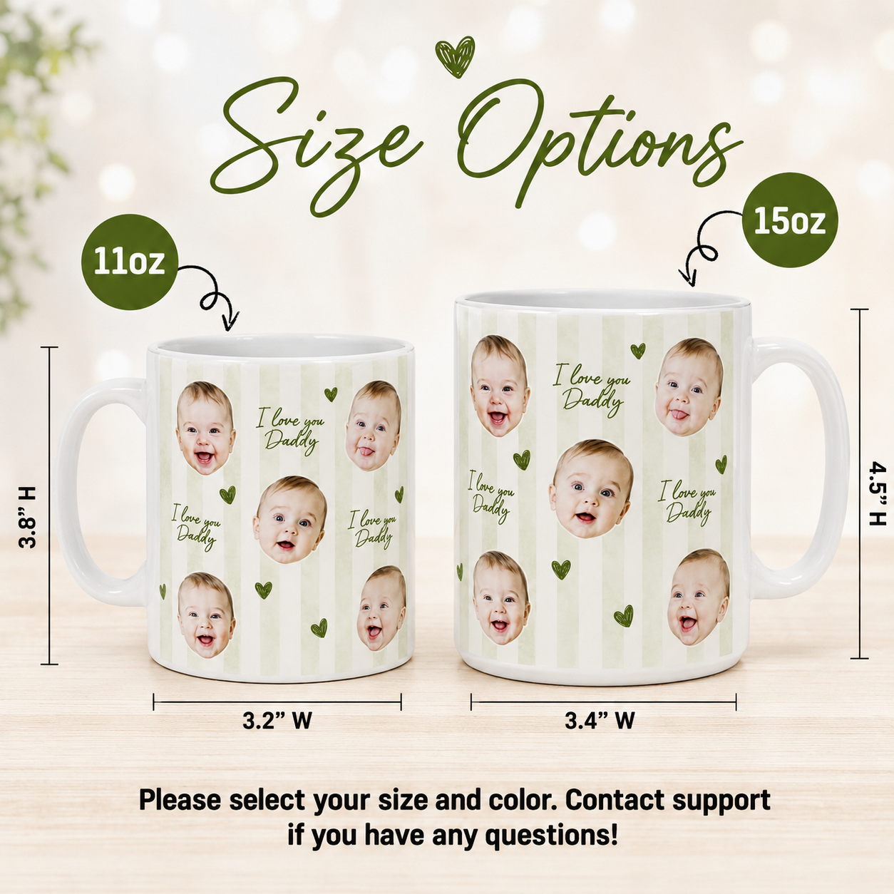 Custom Photo I Love You Dad, Personalized Mug Mug For Husband Dad Grandfather TOM99