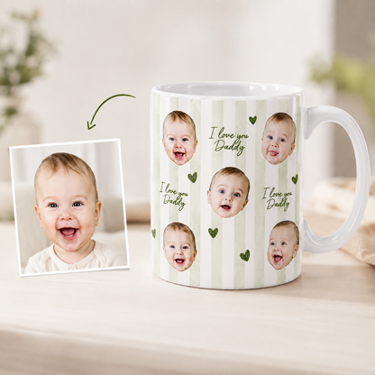 Custom Photo I Love You Dad, Personalized Mug Mug For Husband Dad Grandfather TOM99