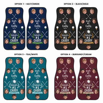 Personalized Dad Golf Flannel Car Floor Mats, Custom Dad Floor Mats, Gift For Dad TOM99