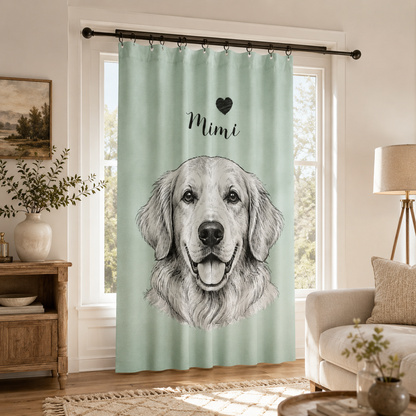 Custom Photo Dog Window Curtain | Gift For Dog Lover
