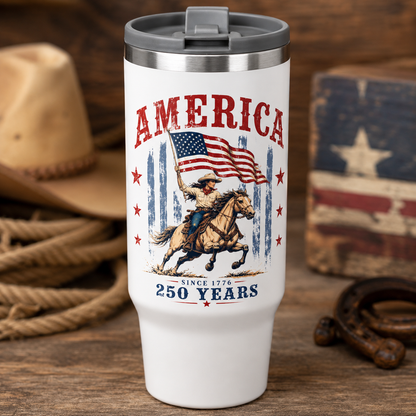 Custom Photo 250 Anniversary Horse 30oz Tumbler | Gift For Horse Lovers | Pet Lover Gifts TOM99