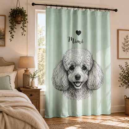 Custom Photo Dog Window Curtain | Gift For Dog Lover