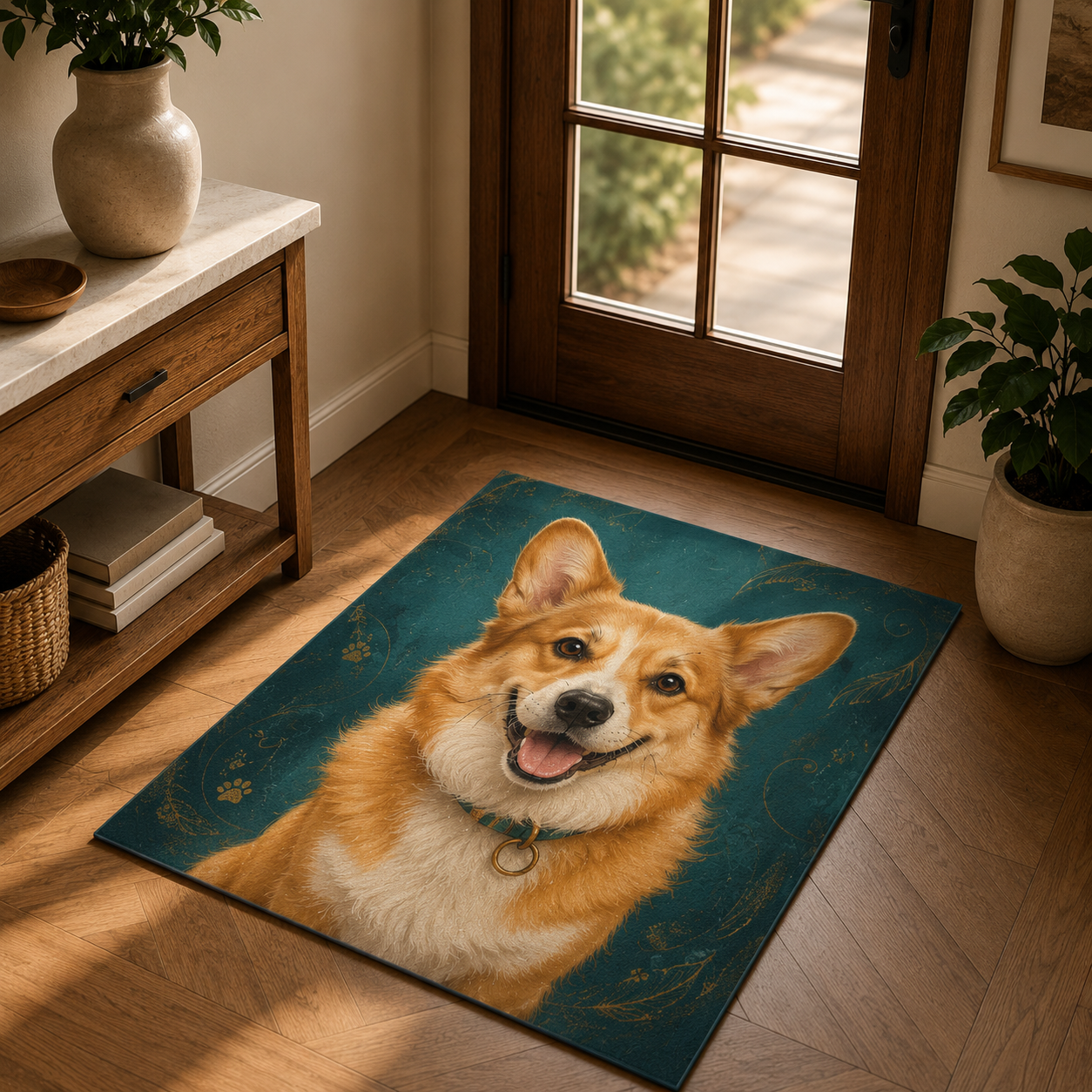 Custom Photo Dog Area Rug | Gift For Dog Lovers