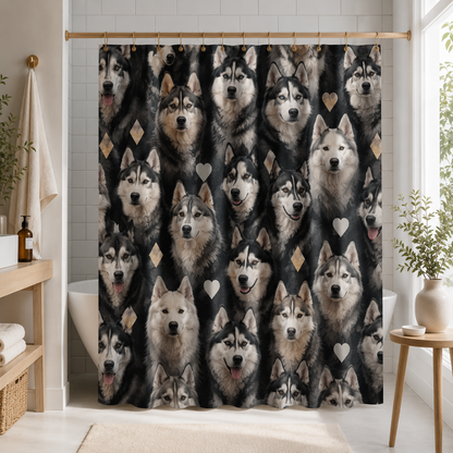 Custom Photo Dog Shower Curtain | Gift For Dog Lovers