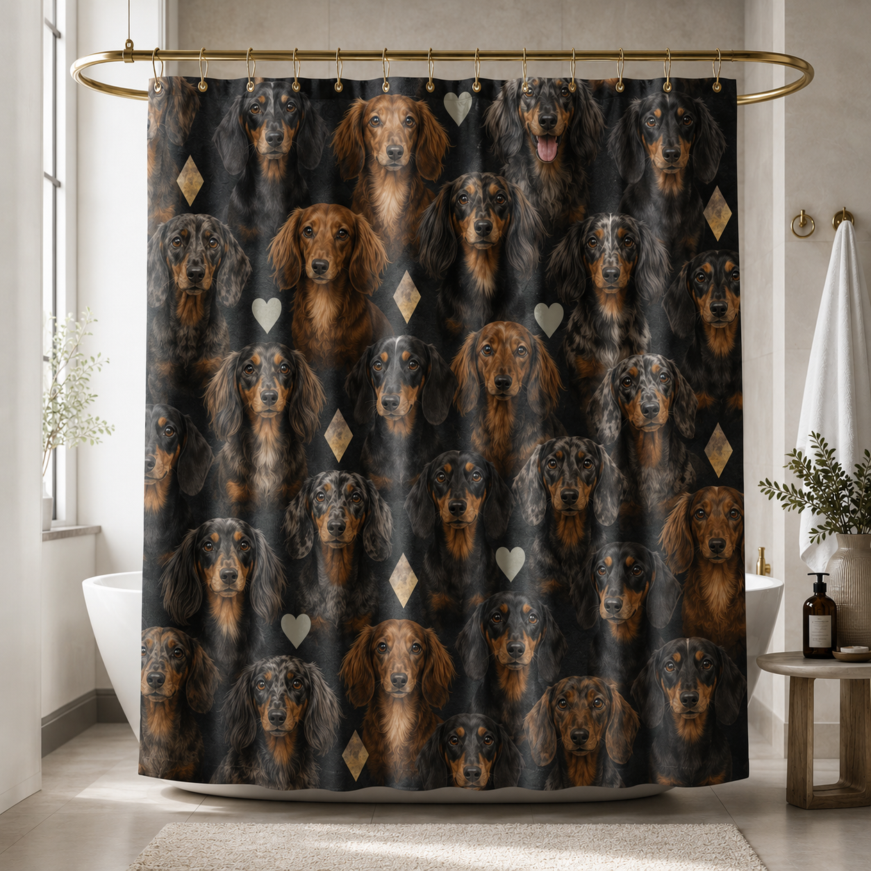 Custom Photo Dog Shower Curtain | Gift For Dog Lovers