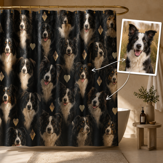 Custom Photo Dog Shower Curtain | Gift For Dog Lovers