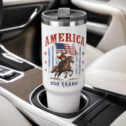 Custom Photo 250 Anniversary Horse 30oz Tumbler | Gift For Horse Lovers | Pet Lover Gifts TOM99