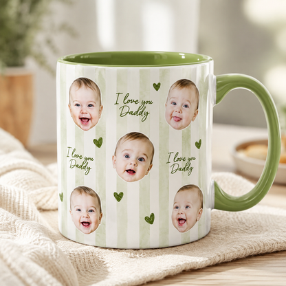 Custom Photo I Love You Dad, Personalized Mug Mug For Husband Dad Grandfather TOM99