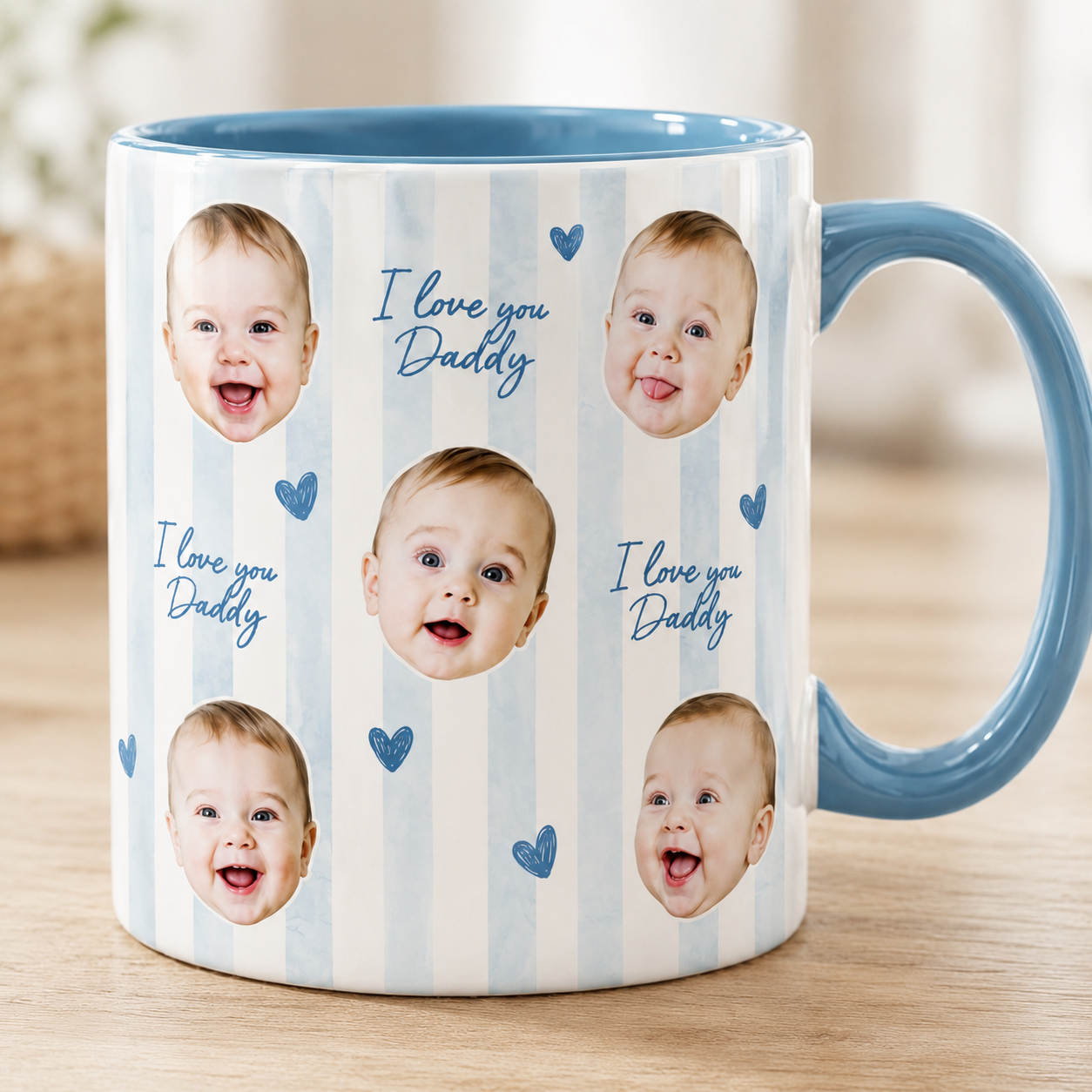 Custom Photo I Love You Dad, Personalized Mug Mug For Husband Dad Grandfather TOM99
