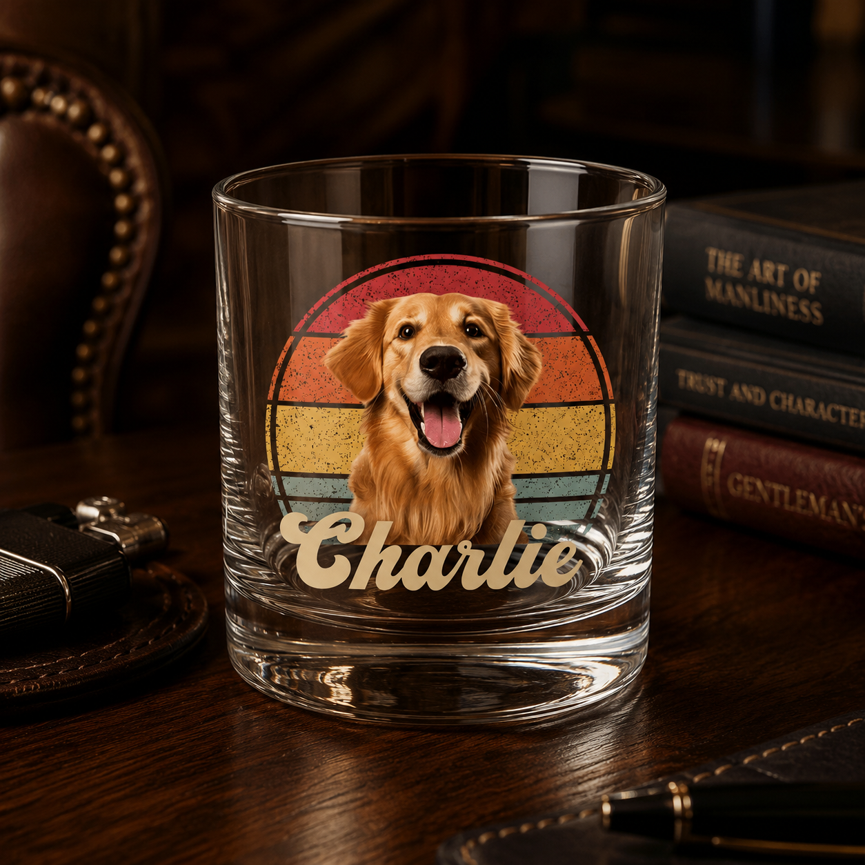 Custom Photo Dog Whiskey Glass | Personalized Pet Photo Gifts | Gift For Dog Lovers
