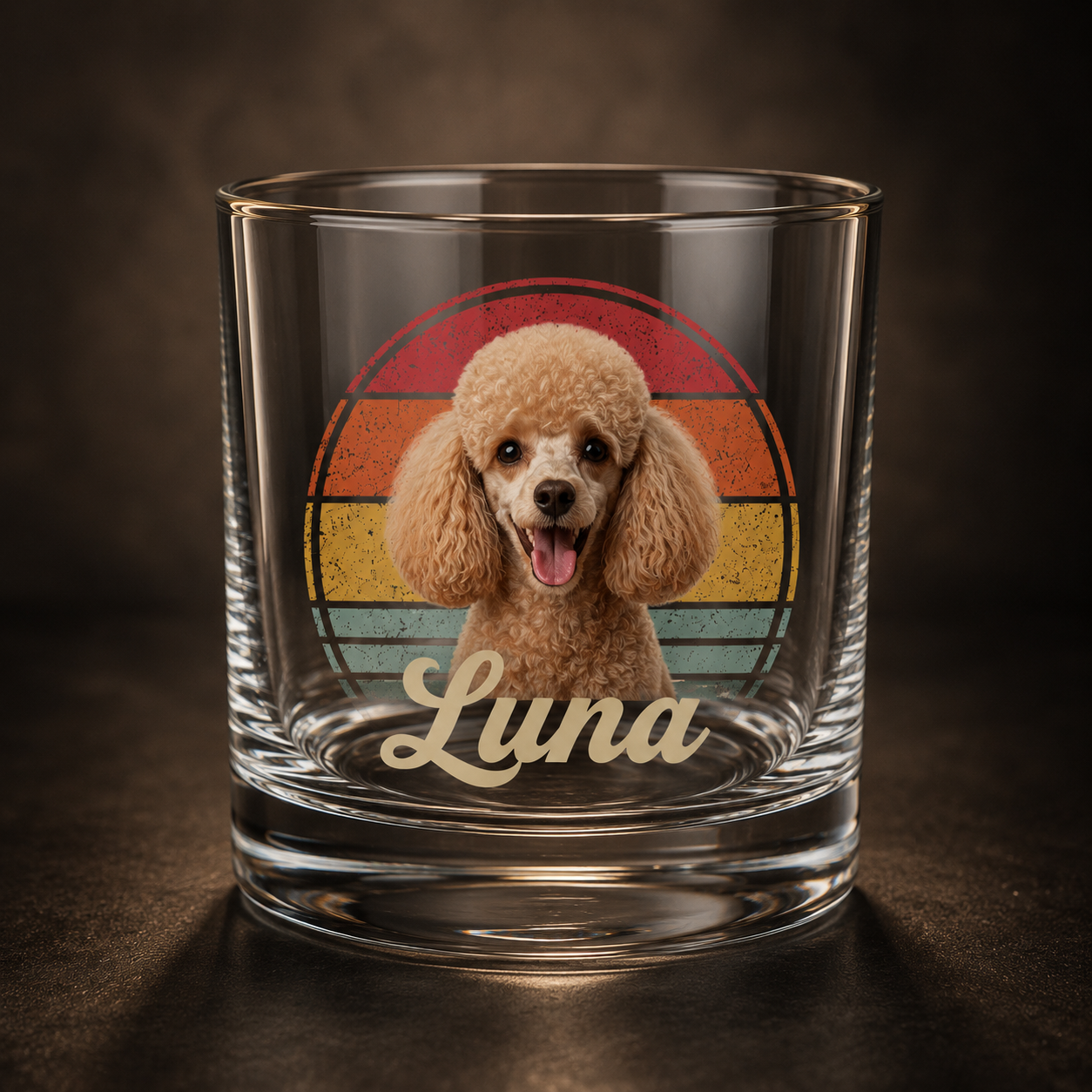 Custom Photo Dog Whiskey Glass | Personalized Pet Photo Gifts | Gift For Dog Lovers