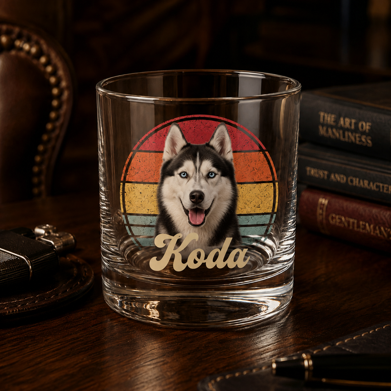 Custom Photo Dog Whiskey Glass | Personalized Pet Photo Gifts | Gift For Dog Lovers