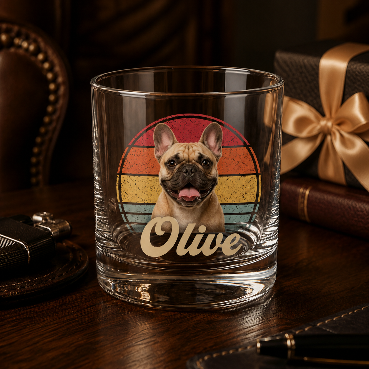 Custom Photo Dog Whiskey Glass | Personalized Pet Photo Gifts | Gift For Dog Lovers