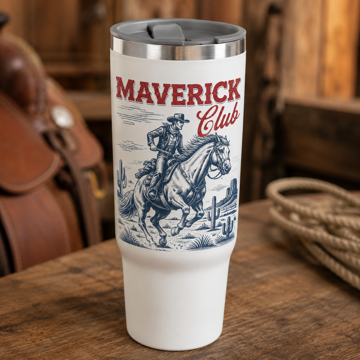 Custom Flower Maverick Club Horse 30oz Tumbler | Gift For Horse Lovers | Pet Lover Gifts TOM99