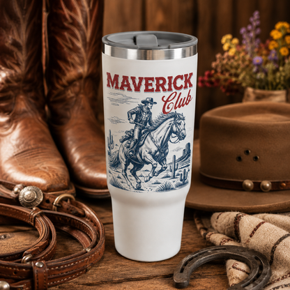 Custom Flower Maverick Club Horse 30oz Tumbler | Gift For Horse Lovers | Pet Lover Gifts TOM99