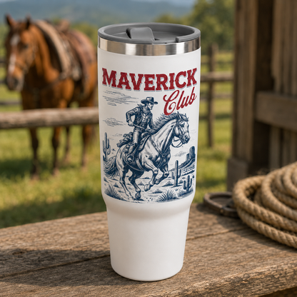 Custom Flower Maverick Club Horse 30oz Tumbler | Gift For Horse Lovers | Pet Lover Gifts TOM99